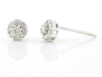 Flower Cluster Diamond Earrings EA3005