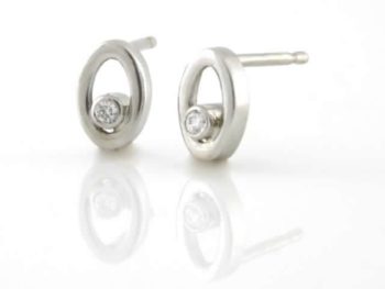 Solitaire Chenier Set Diamond Earrings EA300