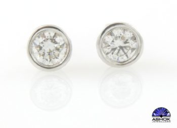 Diamond Stuff Earrings in Tube Setting