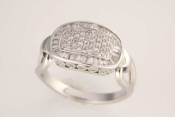 Channel and Pave Set Diamond Ring 0057