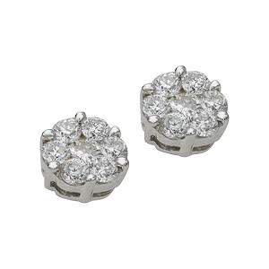 Diamond Cluster Earrings 9EP53