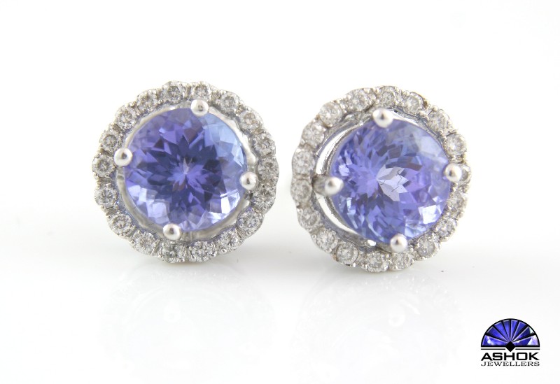 Tanzanite and Diamond Earrings