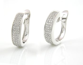 Diamond Huggie Earrings