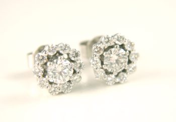 Diamond Stud Earrings with removable Jackets