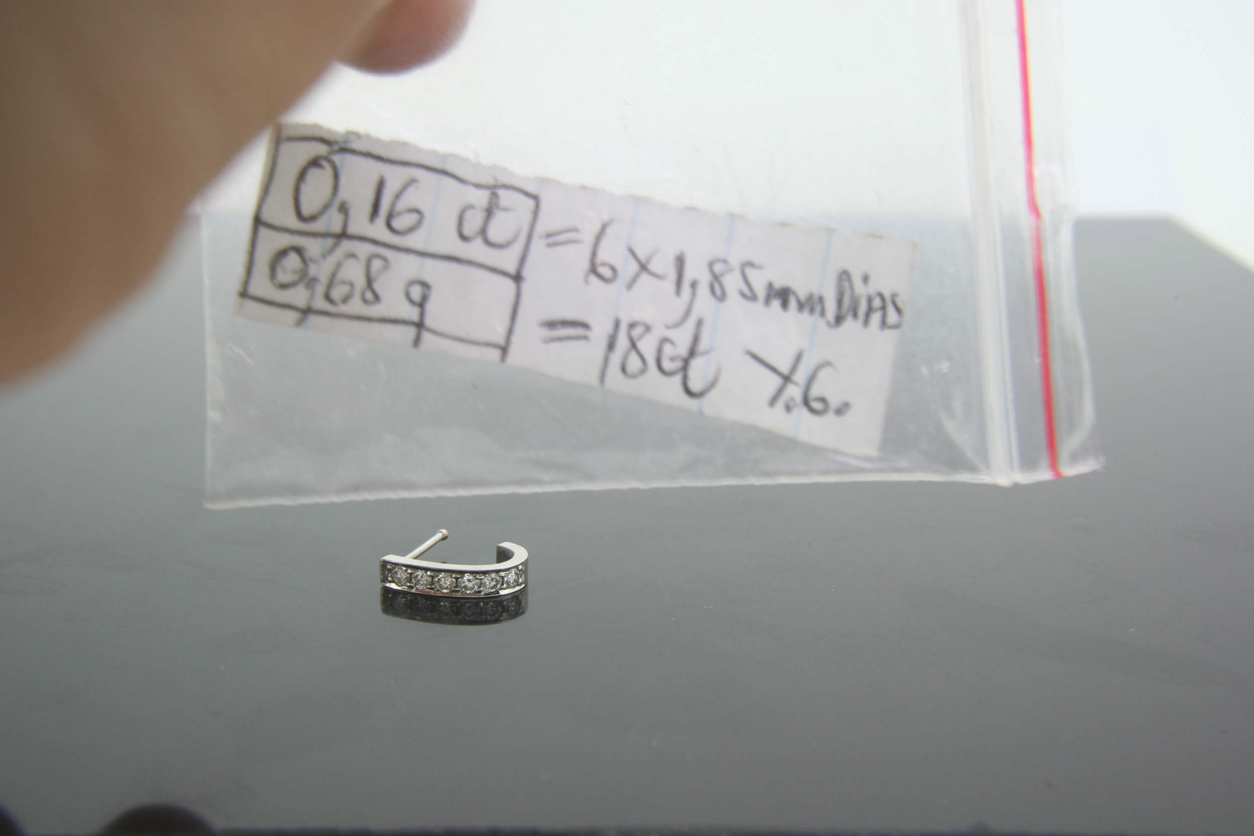 White Gold Diamond Nose Ring Huggie Design - Image 8