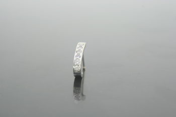 White Gold Diamond Nose Ring Huggie Design