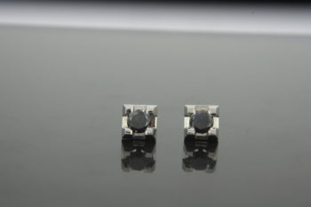 Black Diamond Stud Earrings Unisex Design