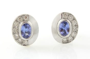 White Gold Tanzanite Earrings