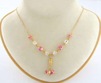 Gold and Crystal Dress Neck Chain