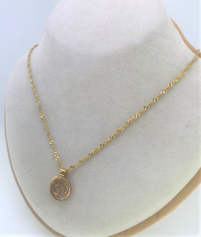 Twist Chain and Hindi Aum Pendant - Image 2