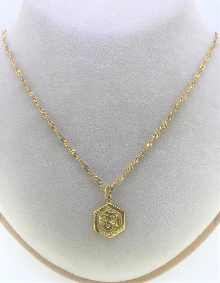 Twist Chain and Hindi Aum Pendant - Image 2