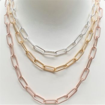 Fancy Hollow Round Paperclip Chains