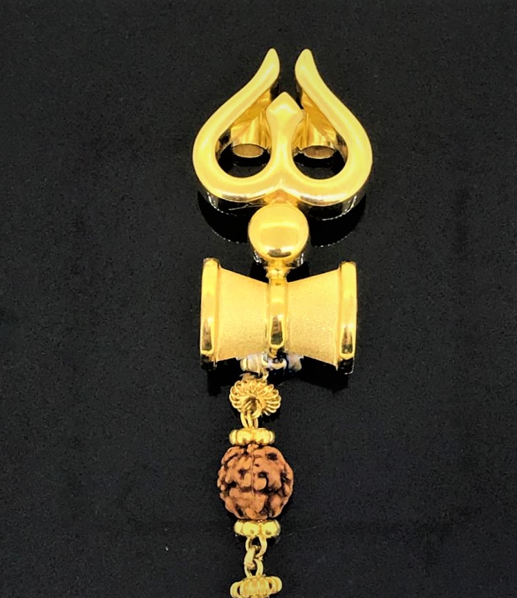 Trishul Pendant with Rudraksha Drop - Image 2