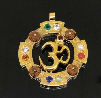 9 Planet Hindi Aum Pendant