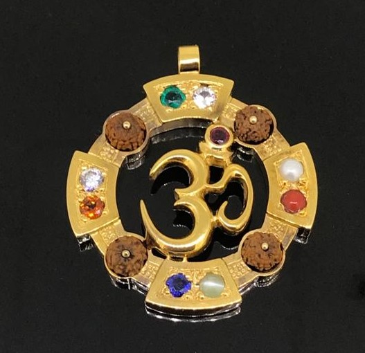 9 Planet Hindi Aum Pendant