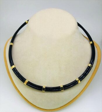 Double Black Cord Neck Chain
