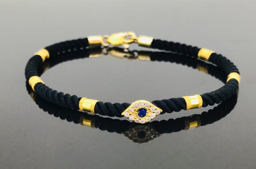 Black String Evil Eye Bracelet